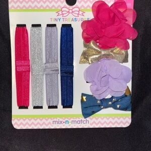 Tiny Treasures Hair Accessories Set - Pink, Silver, Blue, Gold, Purple
